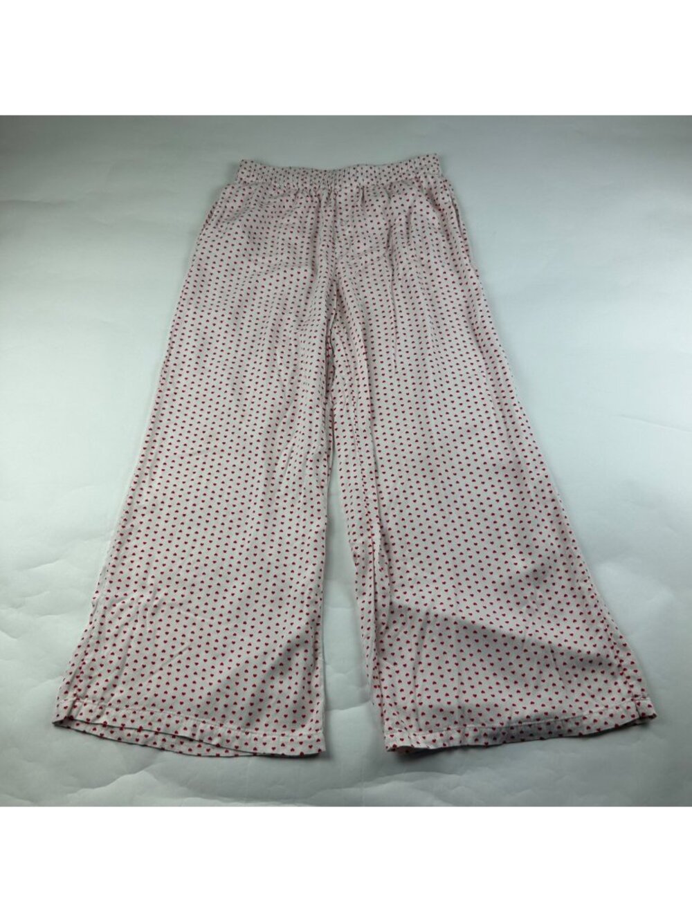 Happily Grey Heart Printed Wide Leg Lounge Pant L